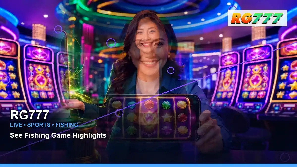 RG777 RG777 cat fishing information for Philippine users scene with centered burst free spins slot games for players in the