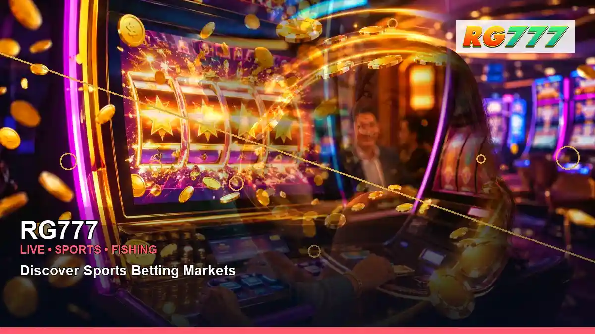 RG777 lounge VIP casino rewards featuring an adult Filipina casino host with a layered collage composition