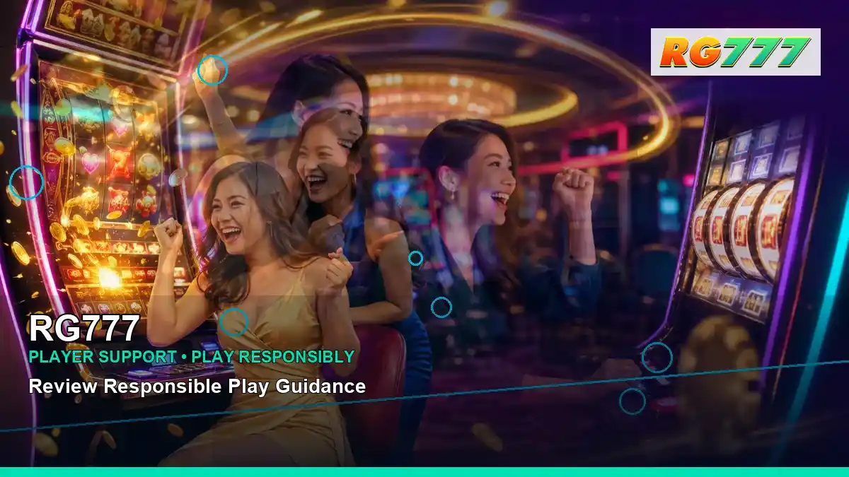 RG777 high-energy mobile casino first deposit rewards in a panoramic reel layout for Philippine players