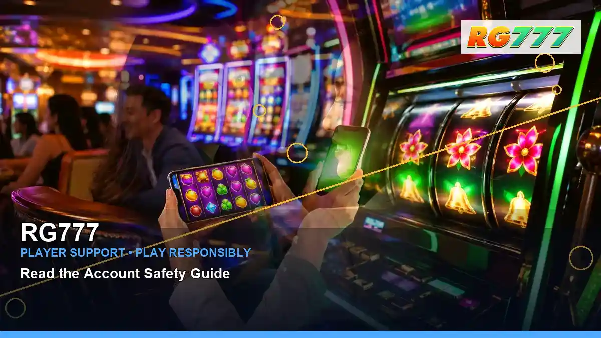 RG777 RG777 tips information for Philippine users scene with layered collage gold jackpot slot games for players in the